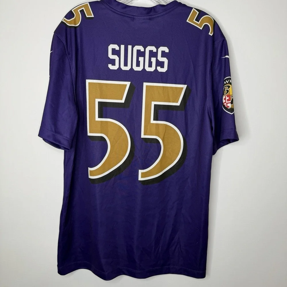 Baltimore Ravens Nike Terrell Suggs #55 NFL On Field Jersey‎ Mens Size M Purple